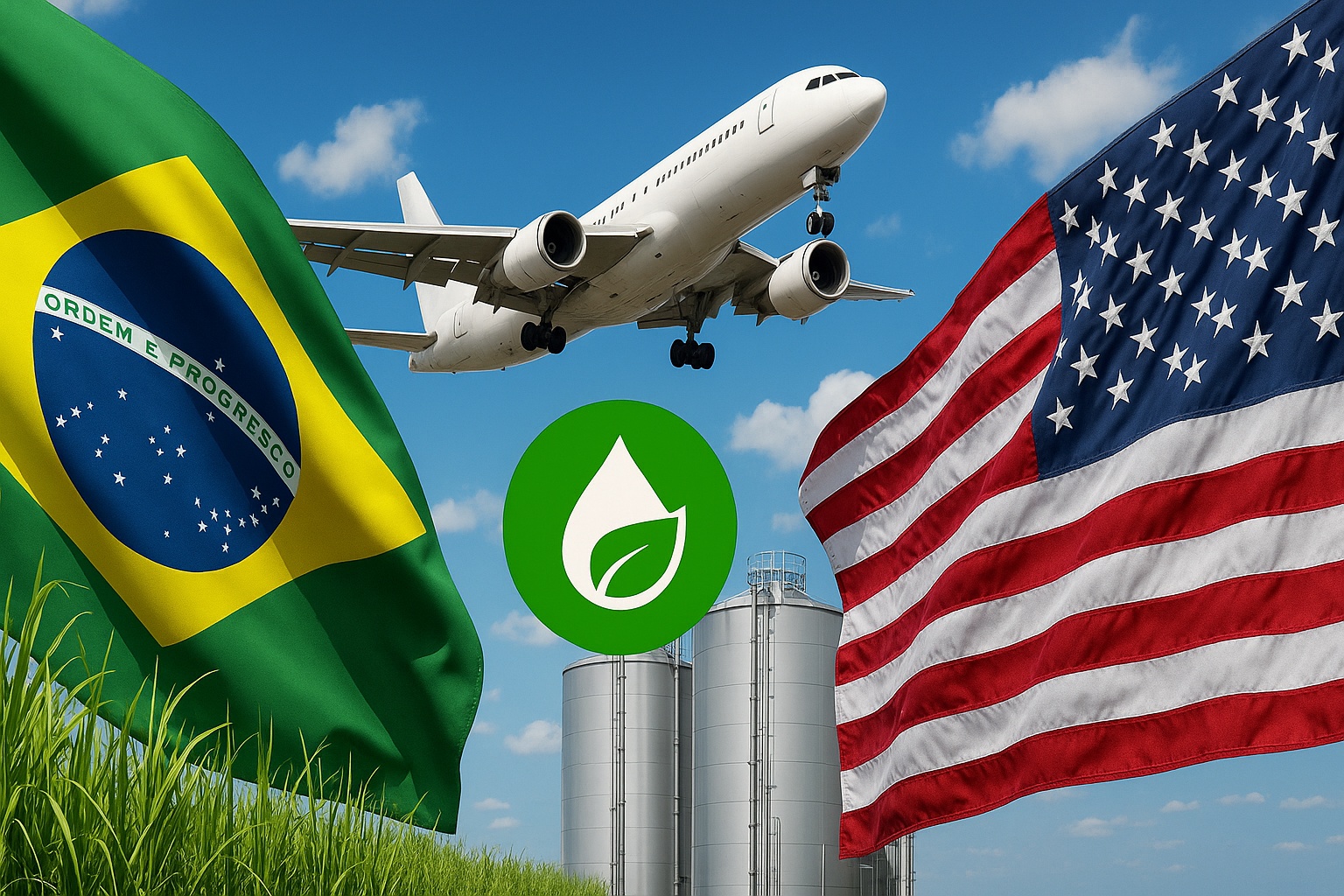 Brasil e Estados Unidos, líderes mundiais no etanol, defendem parceria em 2025 para abrir mercados estratégicos — biocombustível pode decolar como solução limpa na aviação