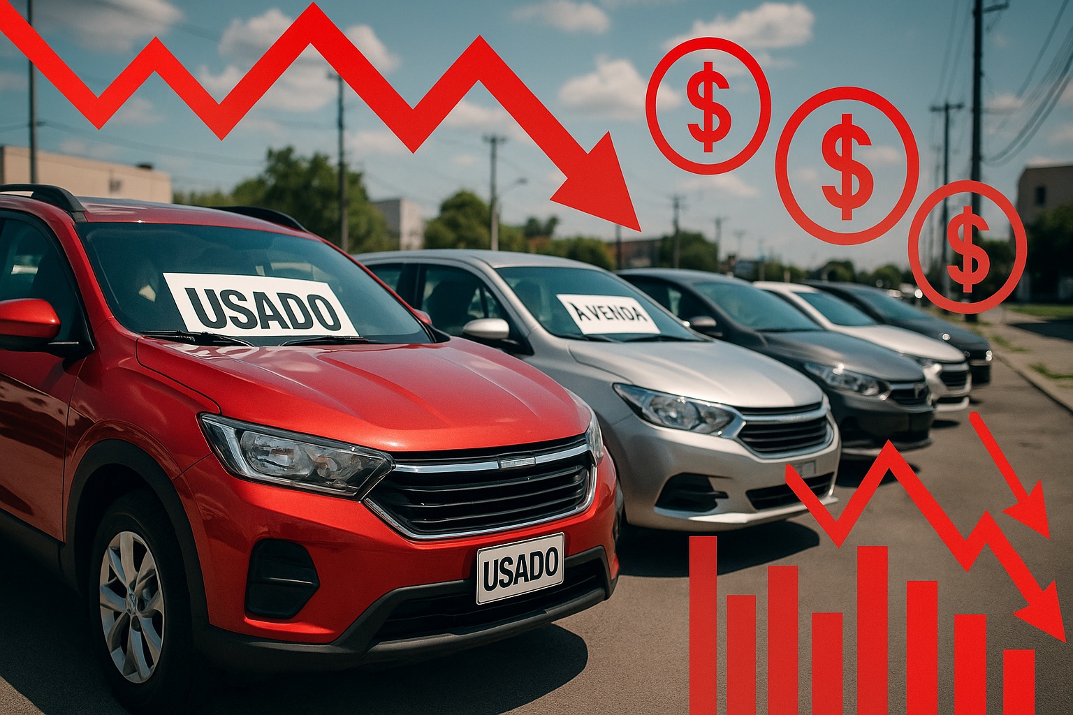 Estes são os 5 carros usados que mais desvalorizam após 1 ano de compra no Brasil em 2025, segundo Fipe e concessionárias, com perdas que podem ultrapassar R$ 40 mil