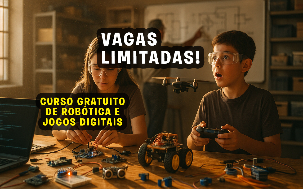 Faça um curso gratuito de Robótica e jogos digitais, Inec abre vagas para estudantes da rede pública inscritos no CadÚnico em Maracanaú (CE)