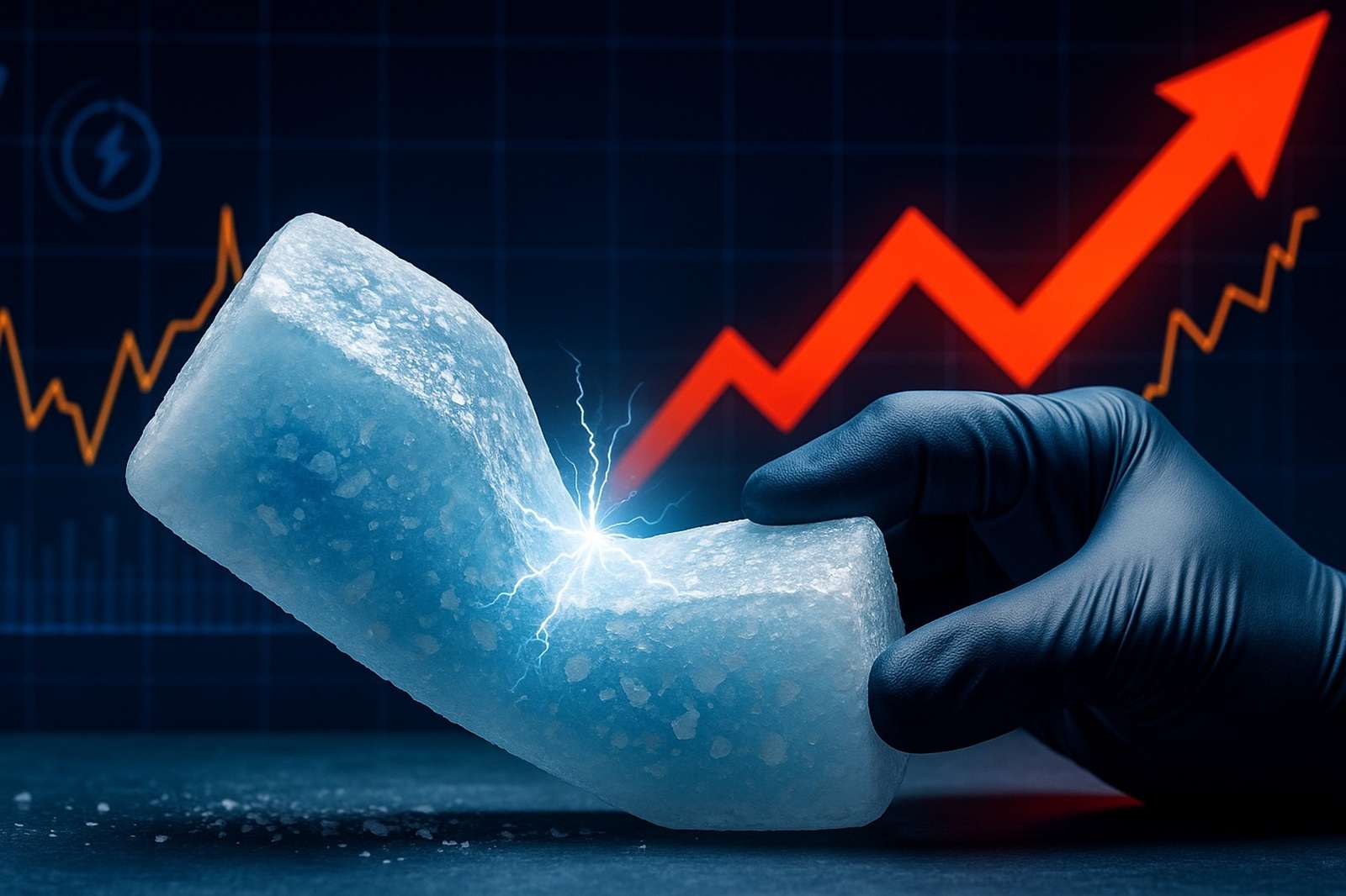 Pesquisadores mostram que gelo salgado dobrado gera energia 1.000 vezes maior que o gelo puro e pode revolucionar o futuro da energia sustentável.