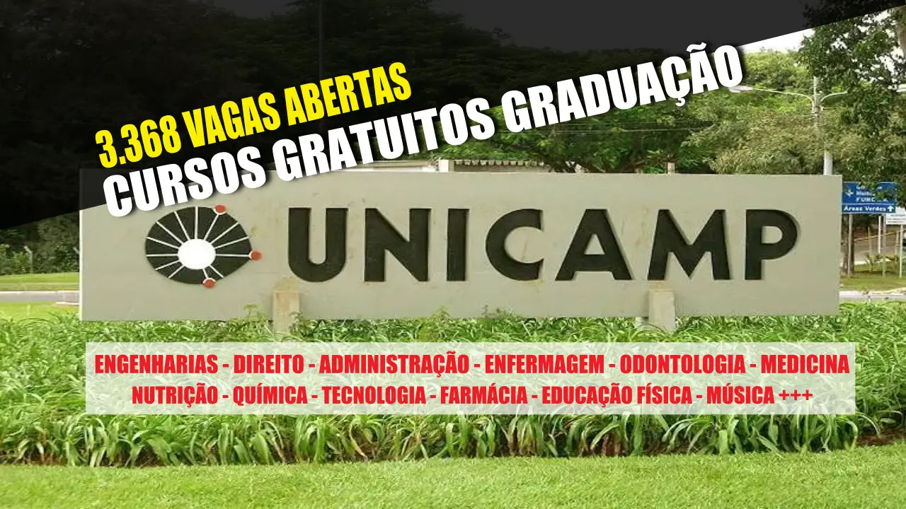 cursos - graduação - unicamp - vestibular - vagas