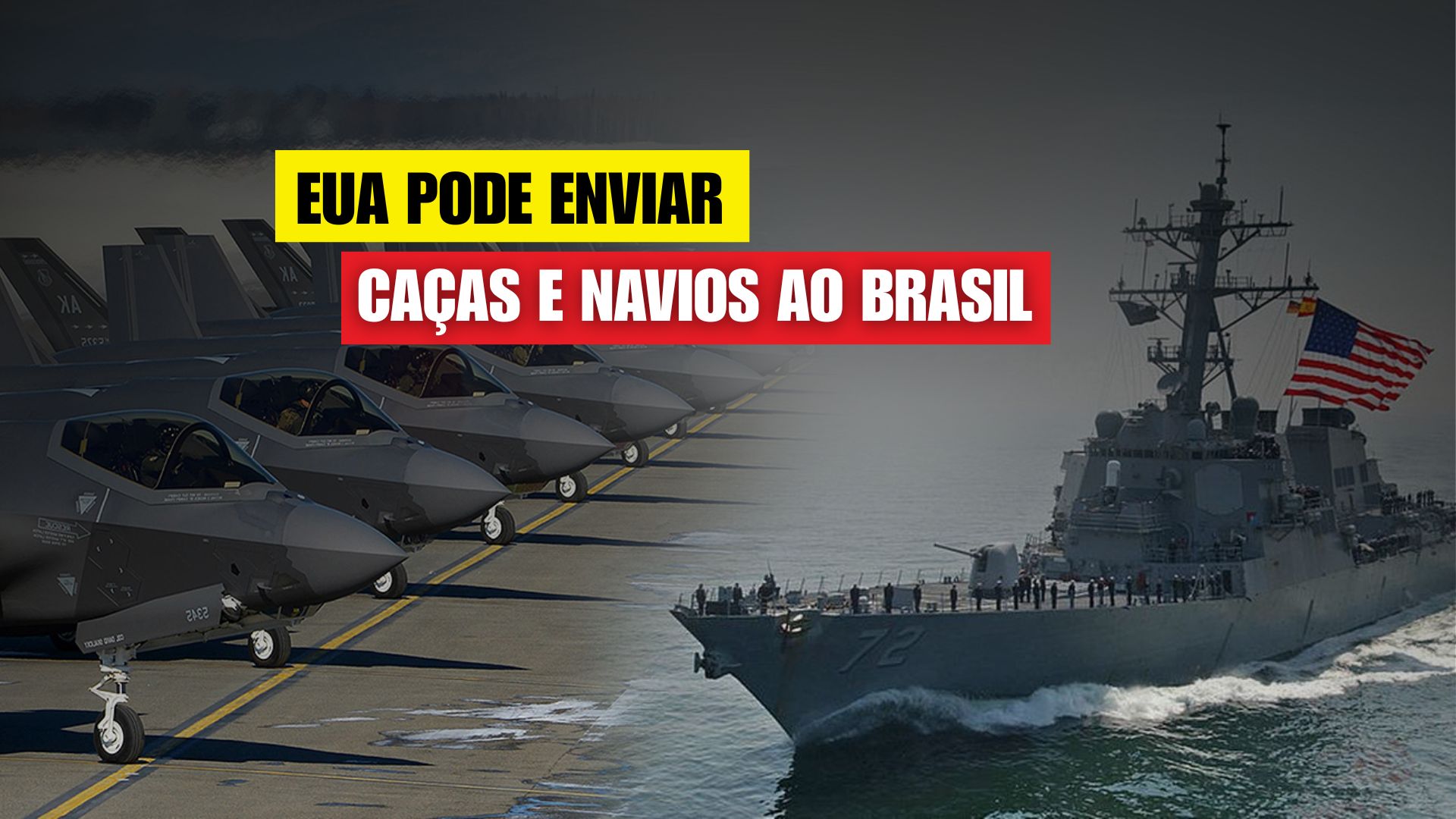 Eduardo Bolsonaro fala em caças F-35 e navios dos EUA no Brasil após condenação de Jair Bolsonaro no STF. Tensão cresce.