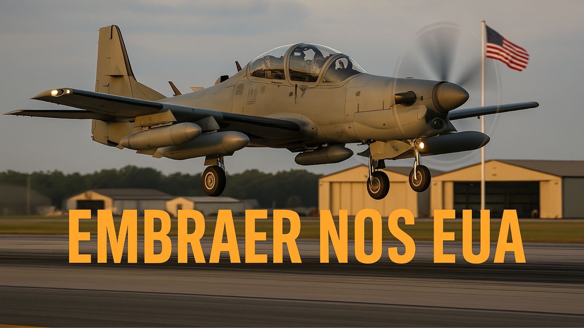 Embraer vende Super Tucano A-29 à SNC nos EUA, produzido na Flórida, com sensores avançados e foco em treinamento de pilotos.