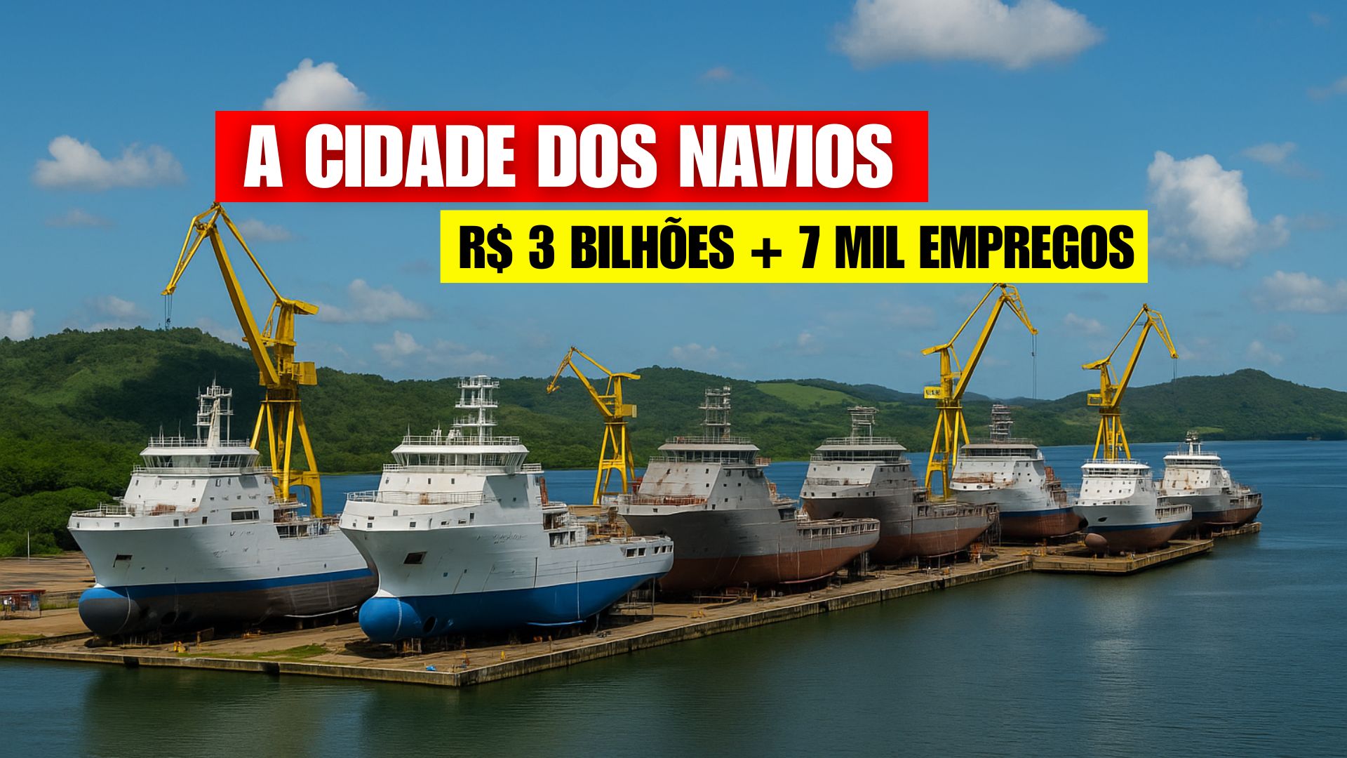 Bahia atrai quase R$ 3 bilhões para construir navios contra vazamentos de óleo e gerar 6,7 mil empregos diretos em Maragogipe.