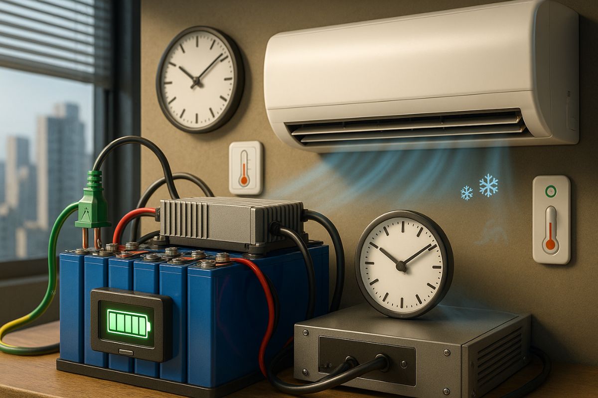 Segundo Luciano Batista, em ambiente fechado a 24 °C, o sistema entregou 7h30 com 80% da carga e provou eficiência energética da bateria LiFePO₄