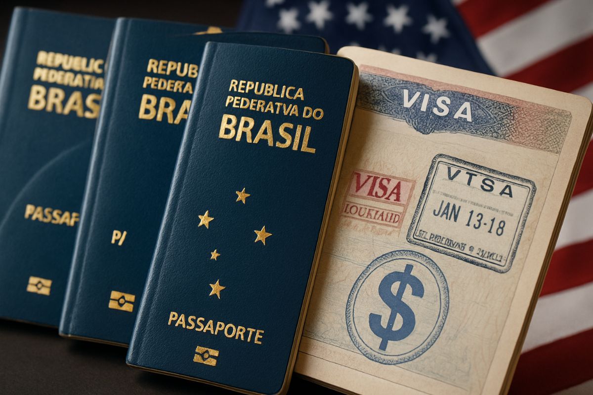 Nova taxa e exigência de entrevistas tornam o processo mais demorado e caro para brasileiros; valor pode chegar a R$ 2,3 mil por pessoa.