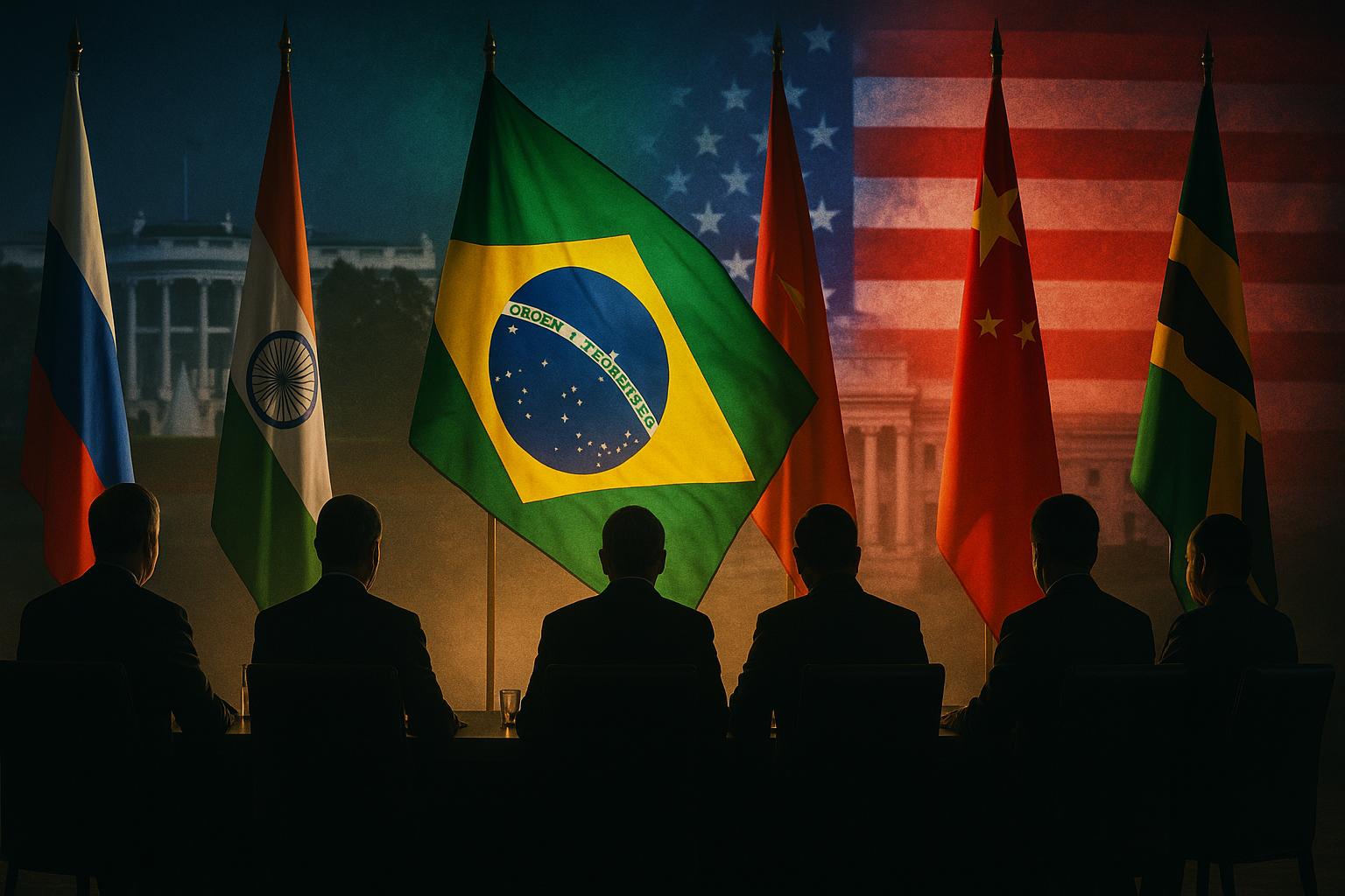 Brasil convoca reunião urgente do BRICS para reagir ao tarifaço de Trump, países discutem resposta conjunta contra a política protecionista dos EUA que ameaça bilhões em comércio global
