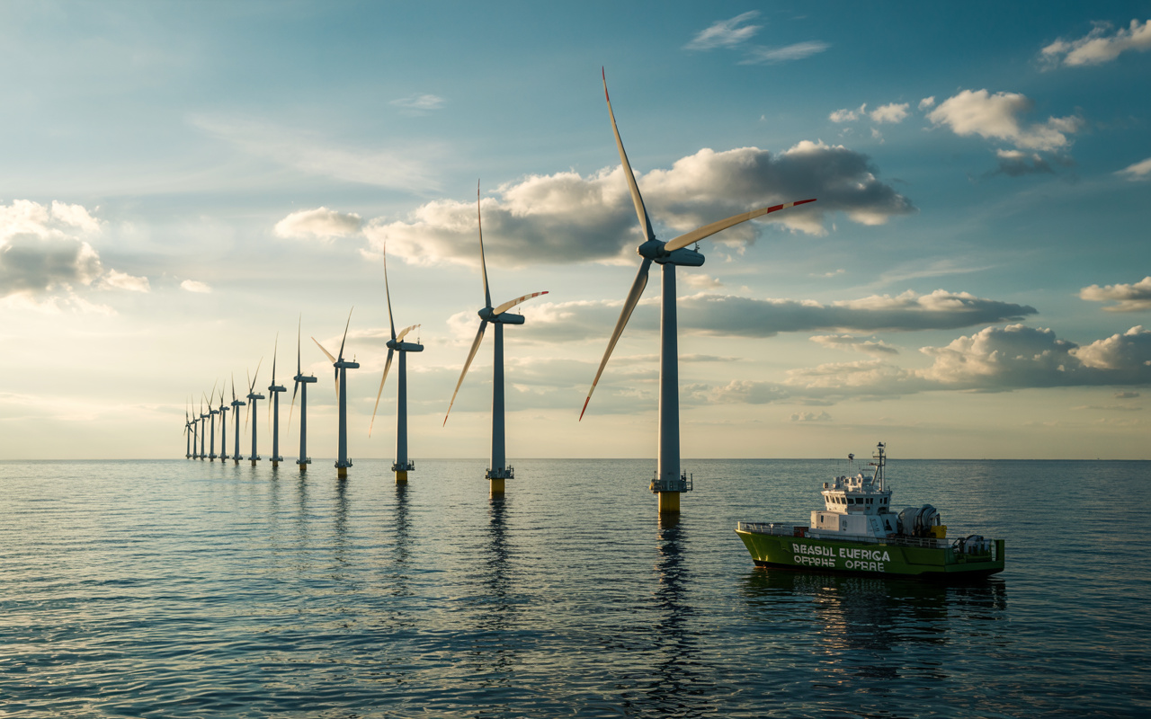 Com potencial superior a 100 GW em projetos, Brasil entra na rota da energia eólica offshore — primeiros leilões previstos para 2026 podem atrair bilhões em investimentos