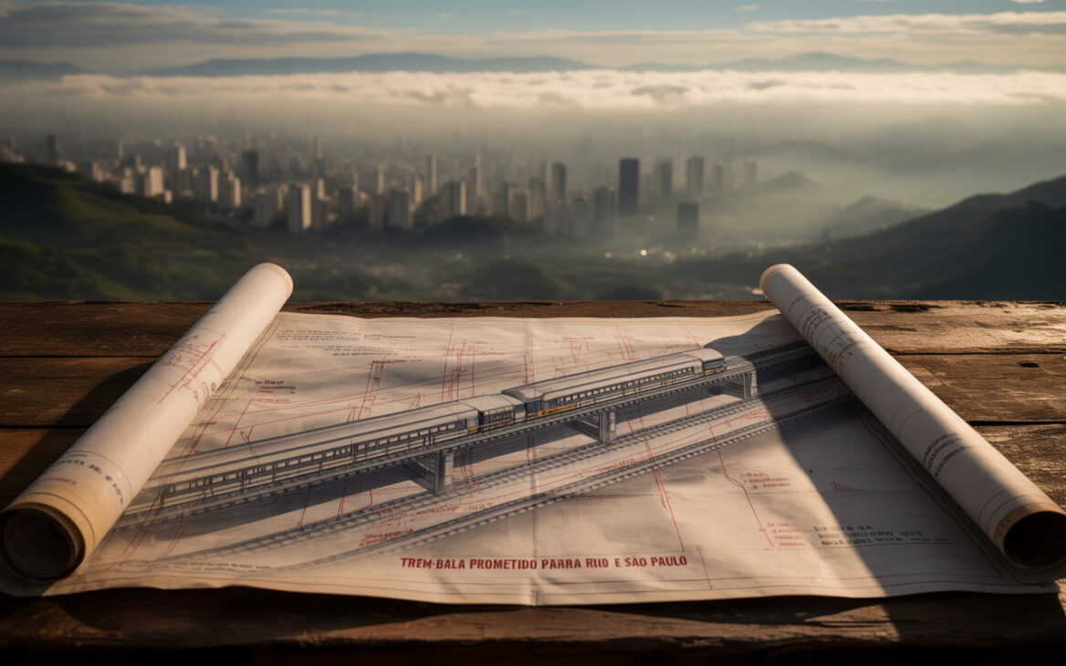 Trem-bala prometido para ligar Rio e São Paulo em menos de 2 horas já consumiu bilhões em estudos desde 2007, mas nunca saiu do papel e continua sendo promessa distante