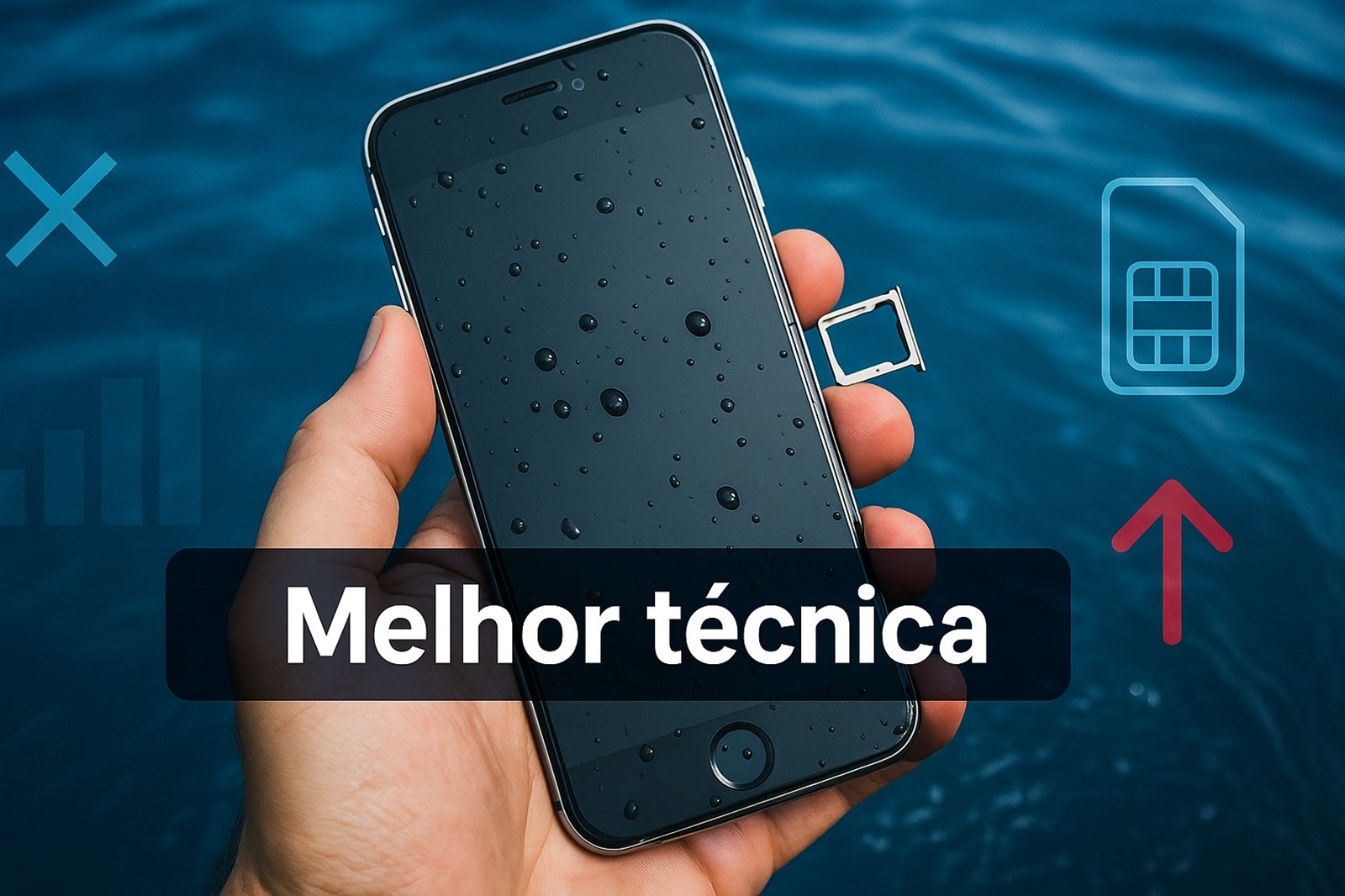 Descubra o que fazer se o celular cair na água: desligar, retirar chip, ventilar e esperar funciona melhor que o truque do arroz.