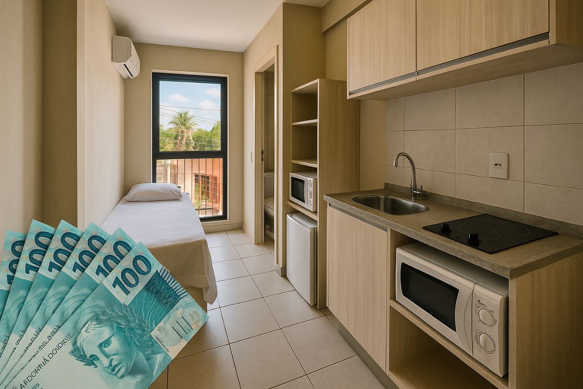 A menor kitnet do Brasil tem só 9 m², surpreende investidores e mostra como o mercado imobiliário aposta em moradias compactas lucrativas.