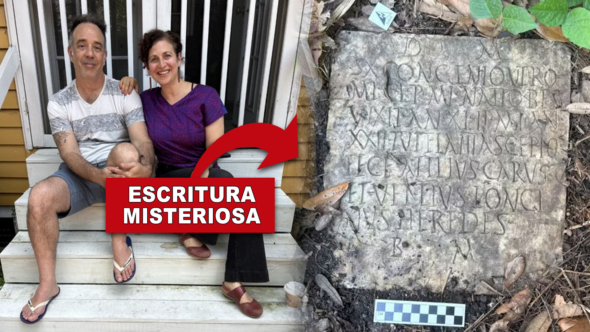 Casal limpa o quintal e encontra por acaso pedra com escritura misteriosa, FBI é acionado e o artefato coincide com uma peça dada como desaparecida de Museu na Itália