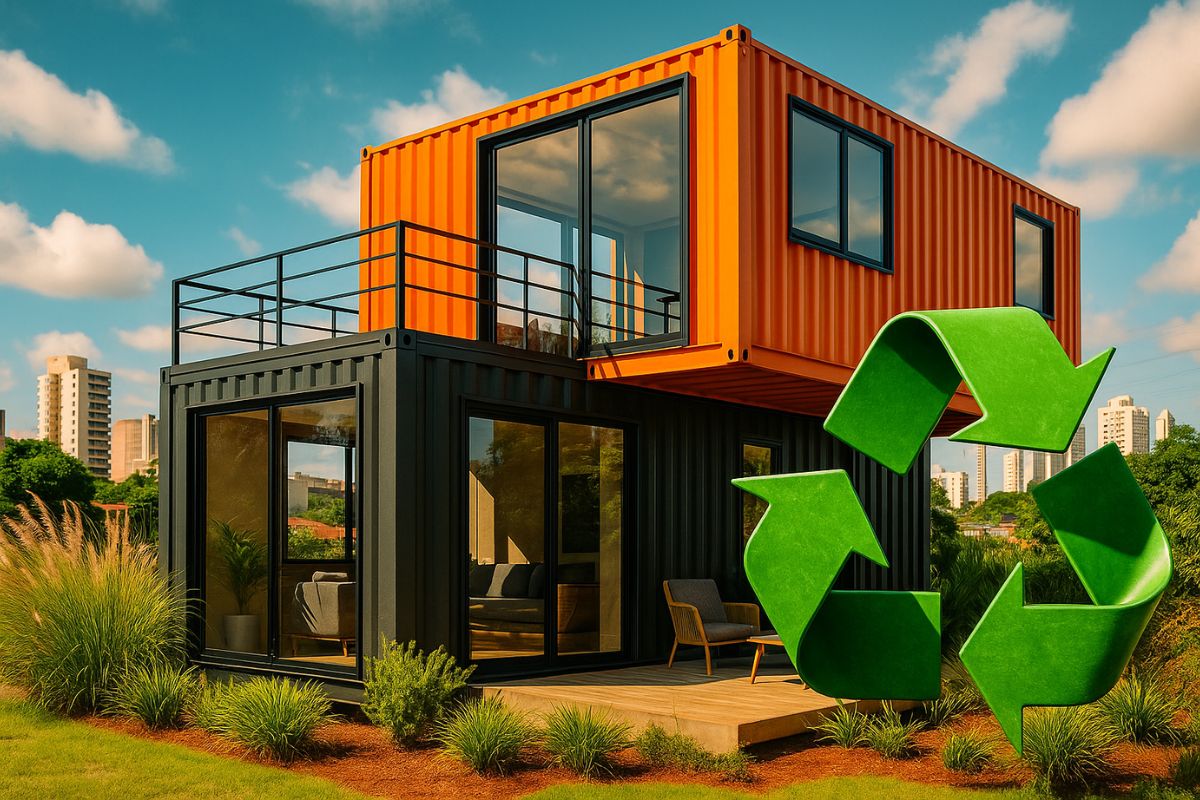 Casas feitas de contêiner em 2025 unem aço reciclado, luxo, conforto e sustentabilidade, transformando o mercado imobiliário com obras rápidas e custo controlado.