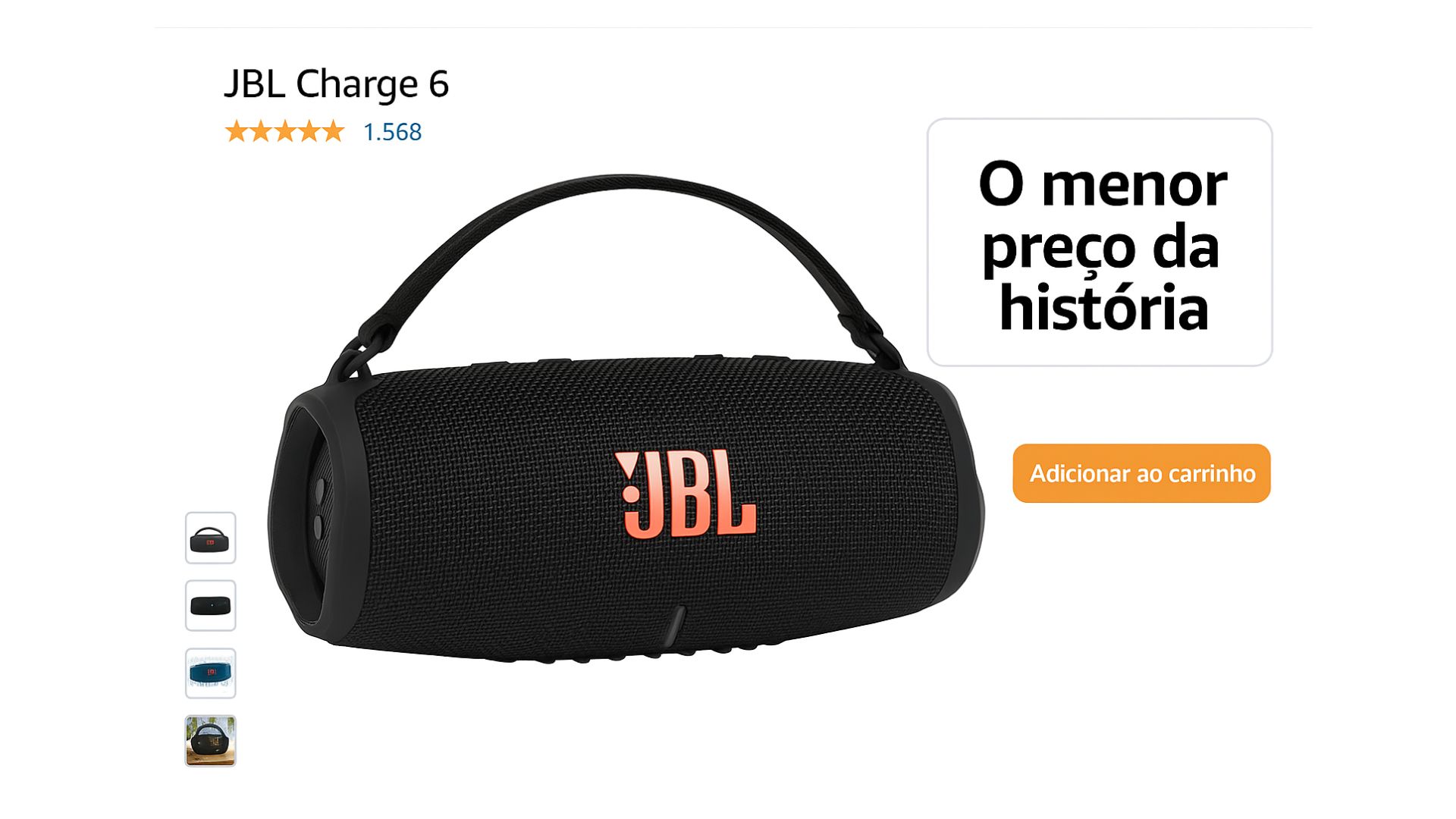 JBL Charge 6 chega com som potente, bateria de 24h, AI Sound Boost, alça removível e proteção IP68. Veja o novo modelo em oferta.