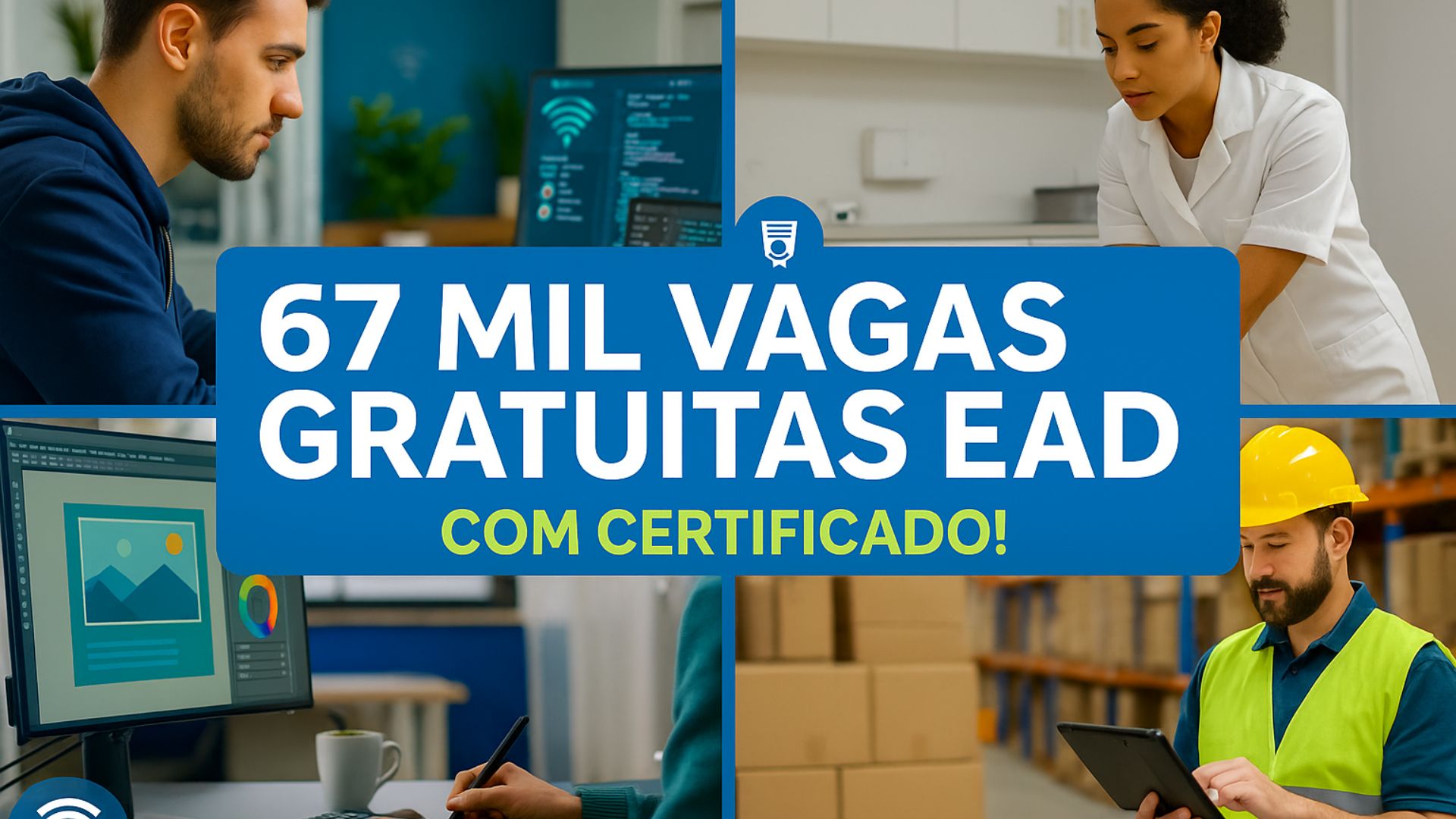 CETAM abre 67 mil vagas em 42 cursos EAD gratuitos com certificado em diversas áreas. Inscrições online por ordem de chegada.