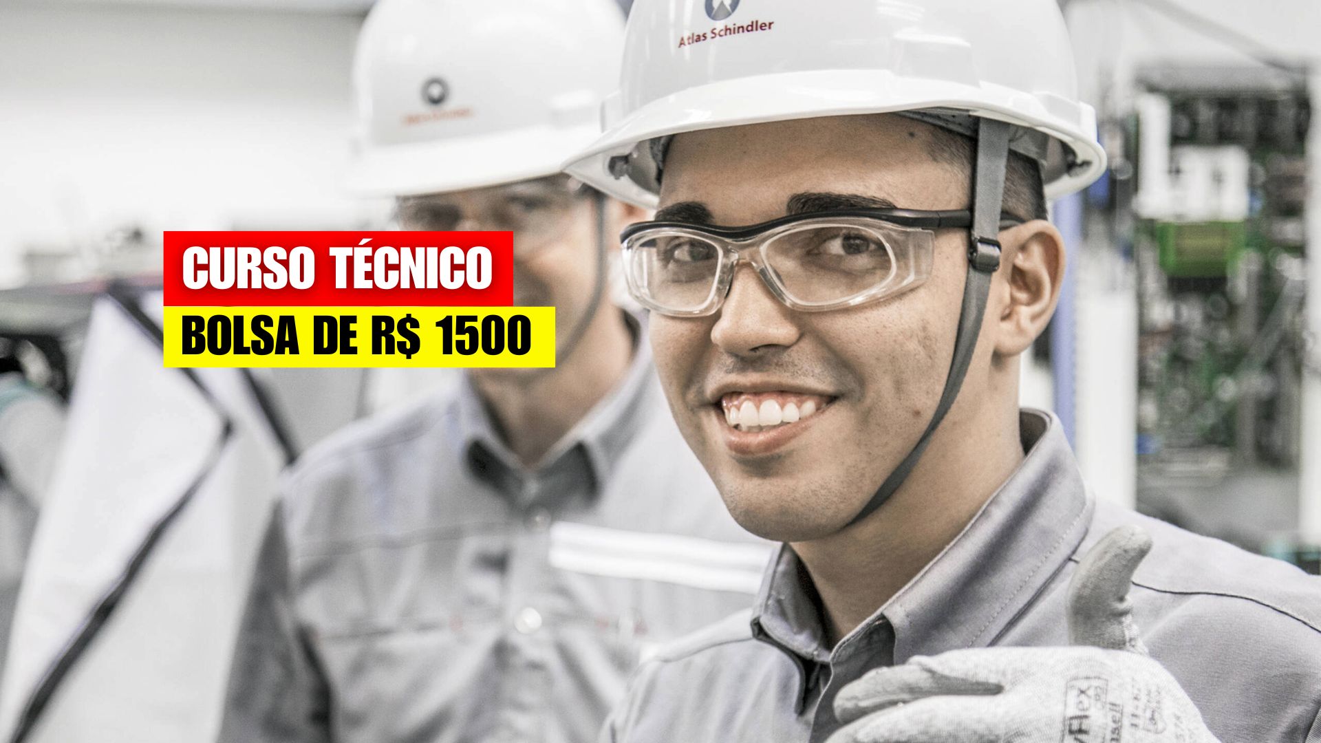 Curso gratuito da Atlas Schindler oferece bolsa de R$1.500 e capacitação técnica em manutenção de elevadores. Inscrições até 20 de novembro.
