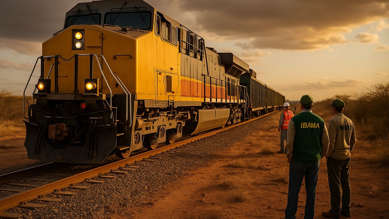 Falta de licença do Ibama adia a estreia da ferrovia Transnordestina. Obra bilionária no Nordeste segue sem data definida.