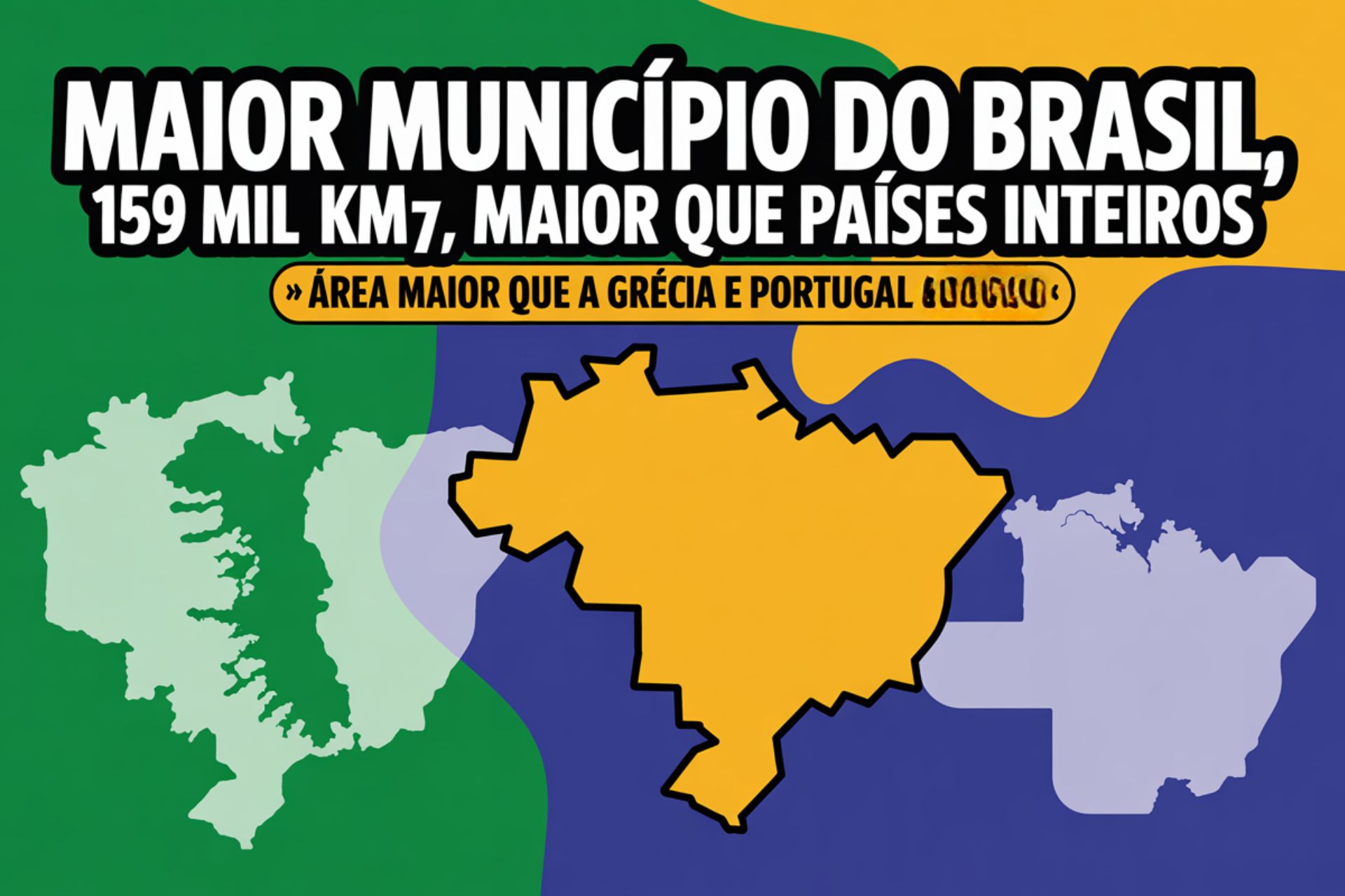 O maior município do Brasil tem 159 mil km², é maior que muitos países inteiros e enfrenta o desafio de administrar uma área maior que a Grécia e Portugal