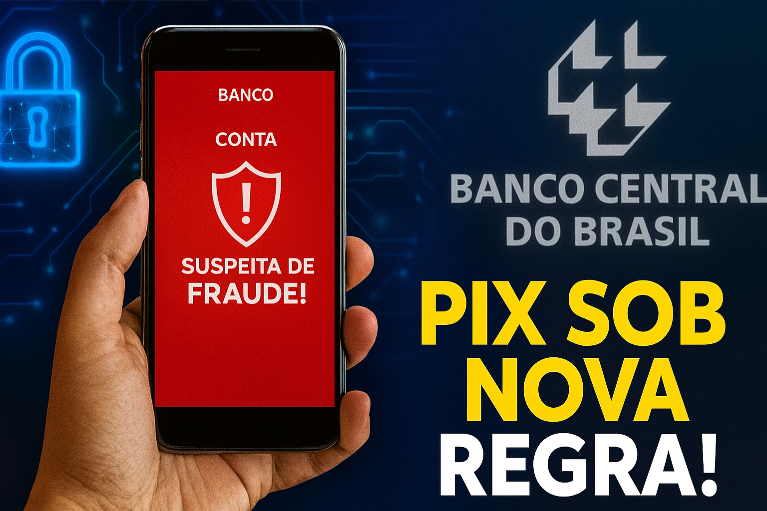 Banco Central confirma: bancos terão que rejeitar transferências e pagamentos para contas suspeitas de fraude; nova regra já está em vigor e muda a segurança do Pix em todo o país