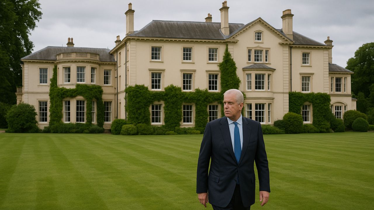 Acordo revela como o príncipe Andrew mantém mansão de 30 cômodos em Windsor sem pagar aluguel, gerando críticas no Reino Unido.
