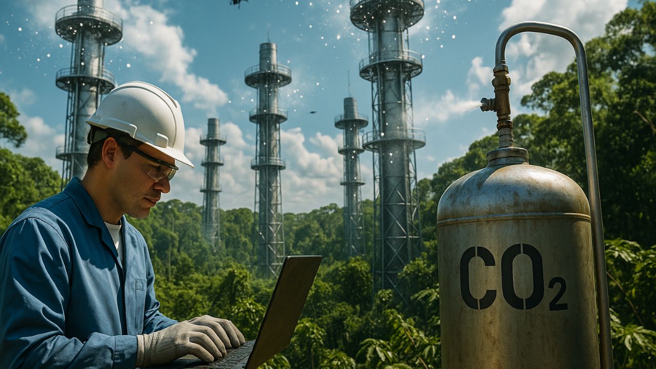 AmazonFACE transforma a Amazônia no maior experimento climático do mundo ao injetar CO₂ na floresta para revelar como árvores, raízes e ecossistemas