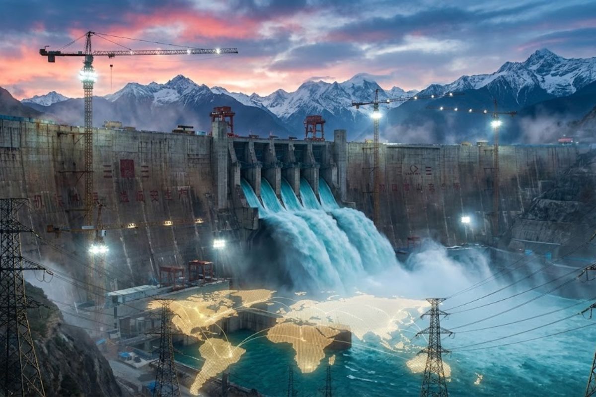 A China ergue no Tibete, no Rio Yarlung Tsangpo, a maior hidrelétrica do planeta com capacidade de 70 gigawatts e impacto ambiental e geopolítico.