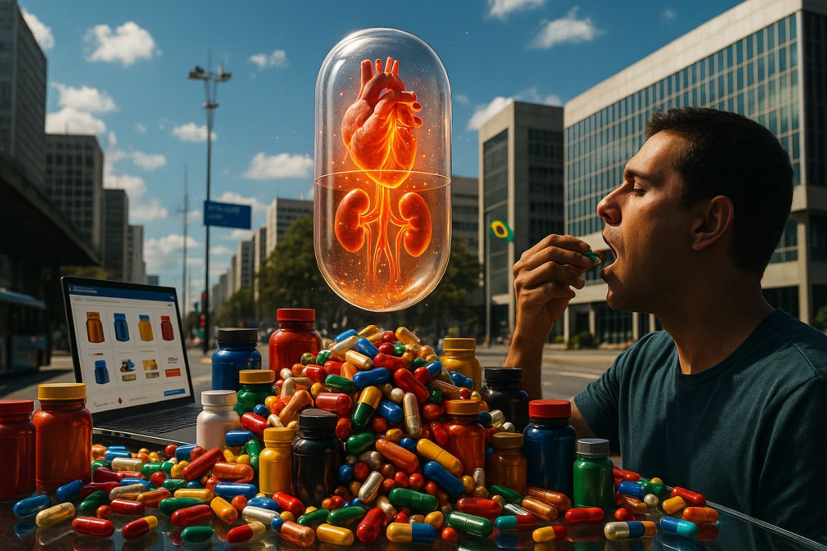 Enquanto o mercado de suplementos cresce e promete energia, emagrecimento e bem-estar instantâneo, a Anvisa encontra falhas graves em ingredientes, doses e rotulagem, prorroga a adaptação das empresas para 2026 e deixa consumidores perdidos entre rótulos sedutores e riscos silenciosos à saúde no dia a dia de academias e internet
