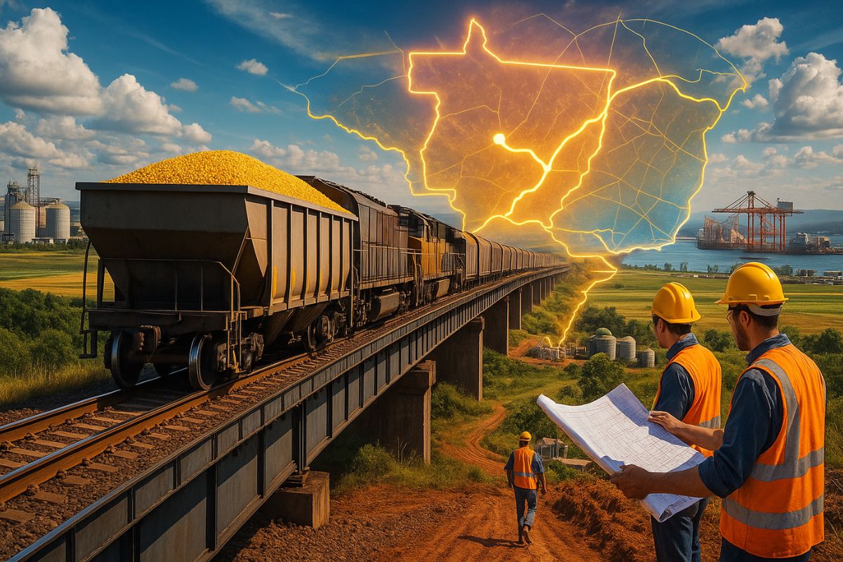 A Ferrovia Estadual do Mato Grosso cria um corredor ferroviário entre o Mato Grosso e o Porto de Santos, com investimento da Rumo Logística e impacto nacional na logística.