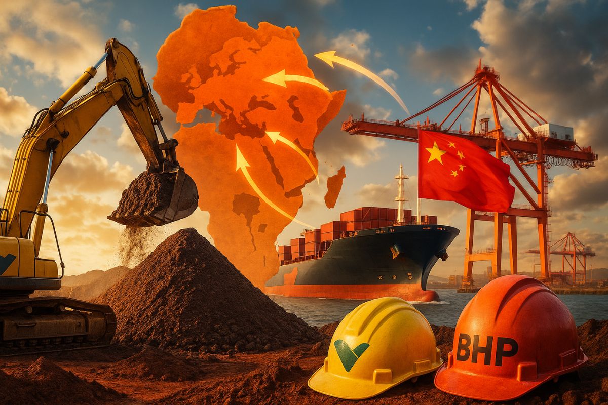 China ativa mega mina de ferro em Simandou, na Guiné, com potencial de 120 milhões de toneladas, reduz dependência de Brasil e Austrália e aumenta poder de barganha.