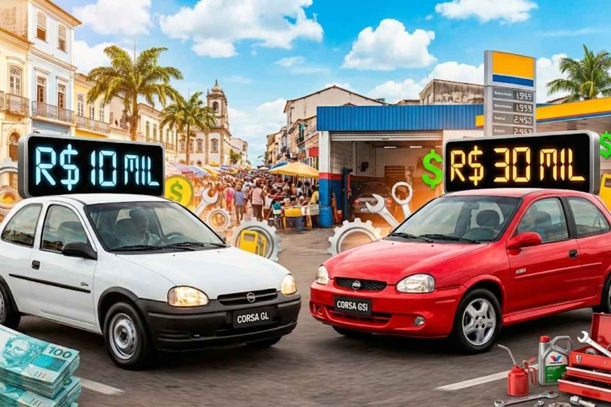Em 2025, o Chevrolet Corsa dos anos 90 segue forte entre usados: Corsa GL barato, Corsa GSi abaixo de R$ 30 mil, combinando economia e praticidade urbana com manutenção simples e acessível.