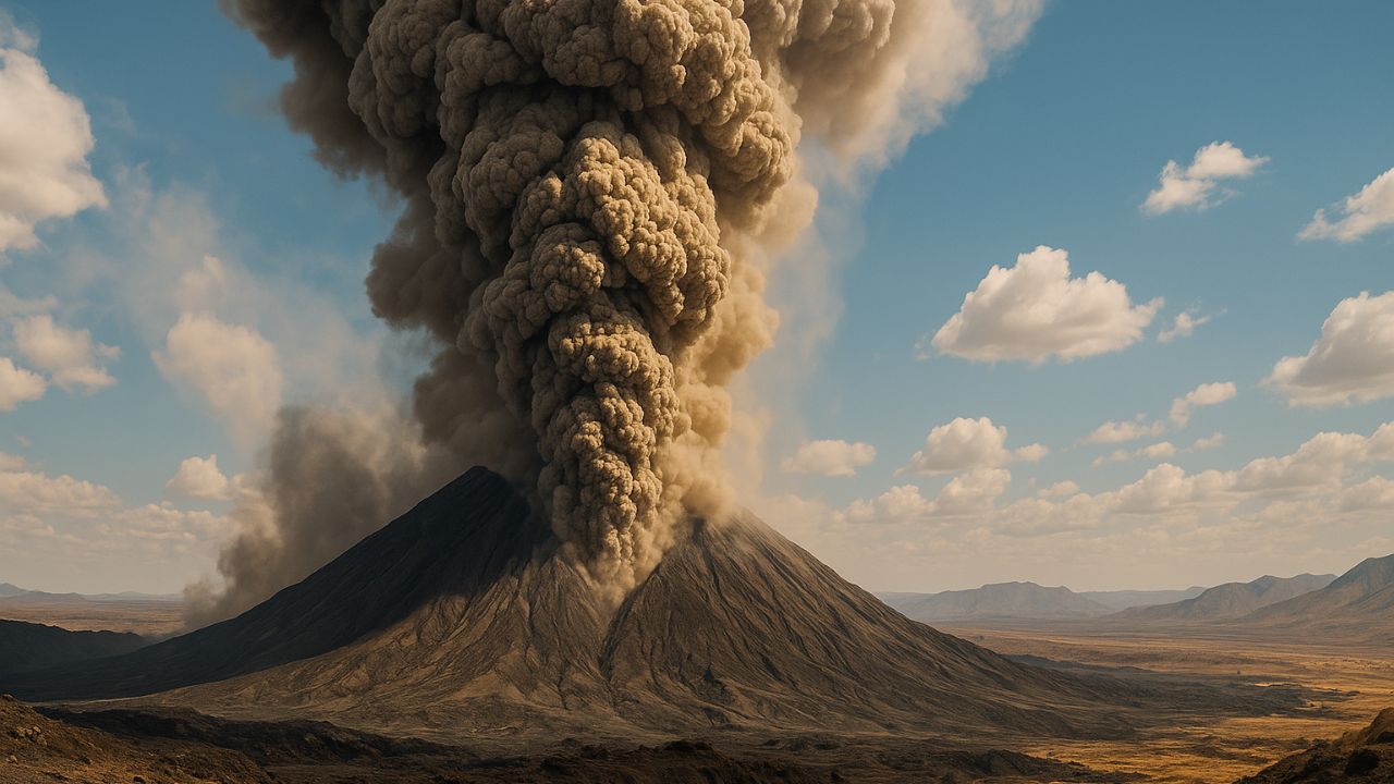 Erupção rara na Etiópia: vulcão Hilgub desperta após milhares de anos e lança coluna de cinzas de até 15 km de altura no Rift da Afar