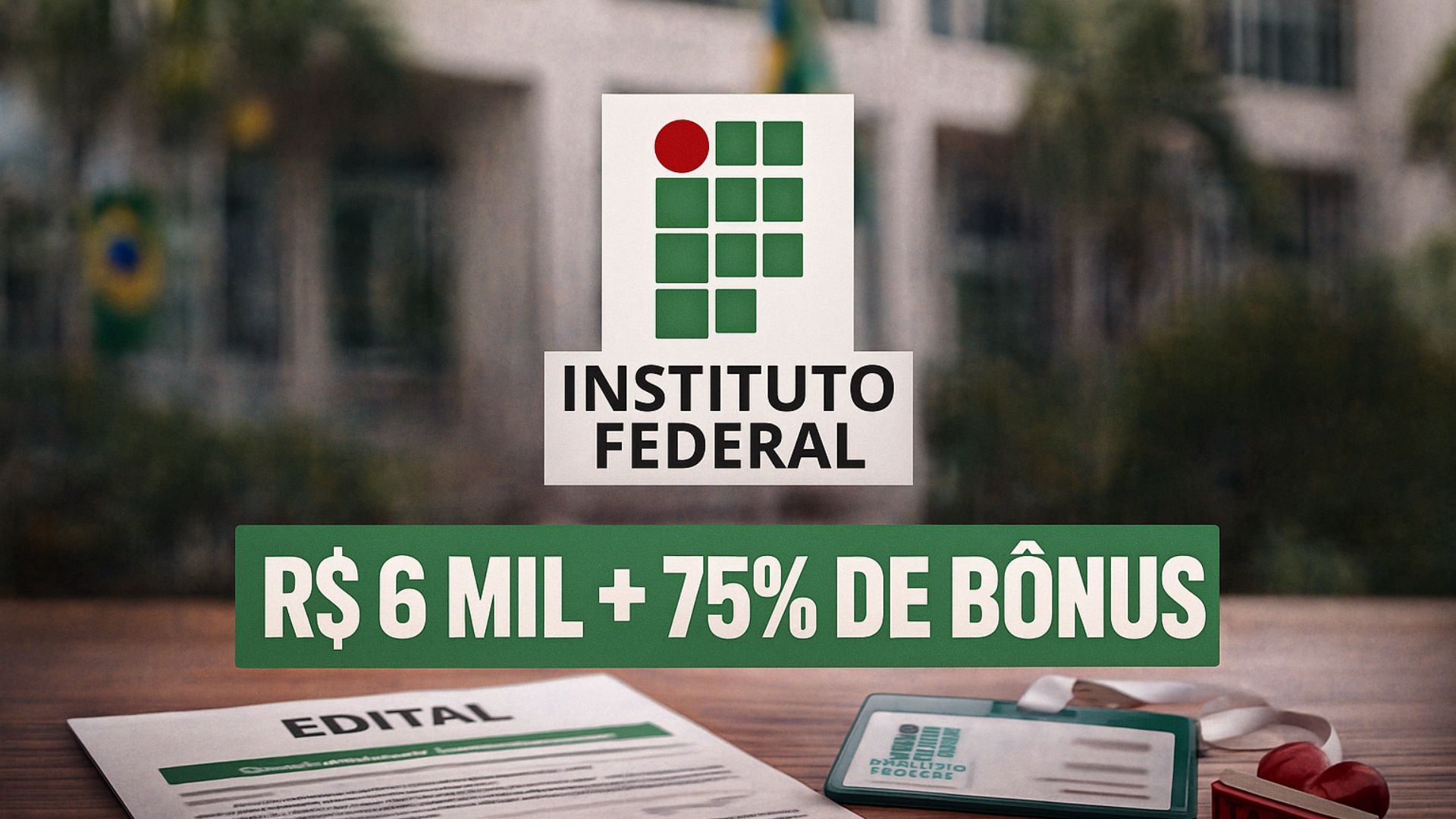 Concurso do Instituto Federal oferece vagas de níveis médio, técnico e superior com salários de até R$ 5,9 mil, benefícios e prova em fevereiro.