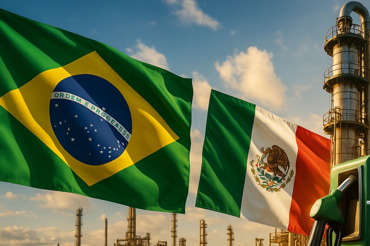 Sheinbaum pediu a Lula ampliar a cooperação Brasil México na produção de etanol, reforçando acordos bilaterais e metas energéticas sustentáveis.