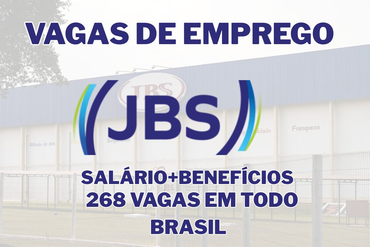 JBS abre vagas de emprego em processo seletivo com carteira assinada e benefícios nas unidades Seara, Friboi e TRS em todo o Brasil.