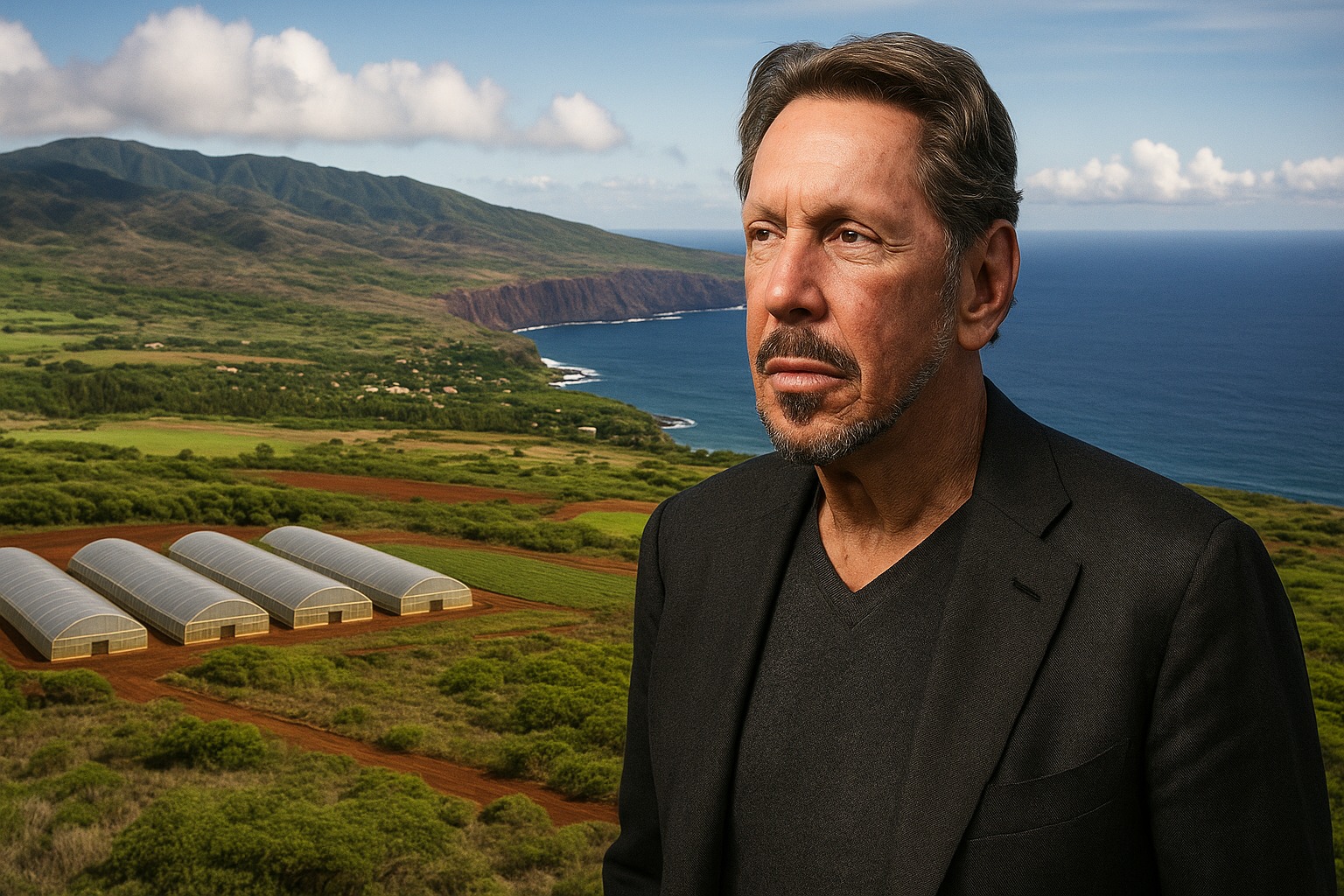 Larry Ellison, Estufas, Ilha