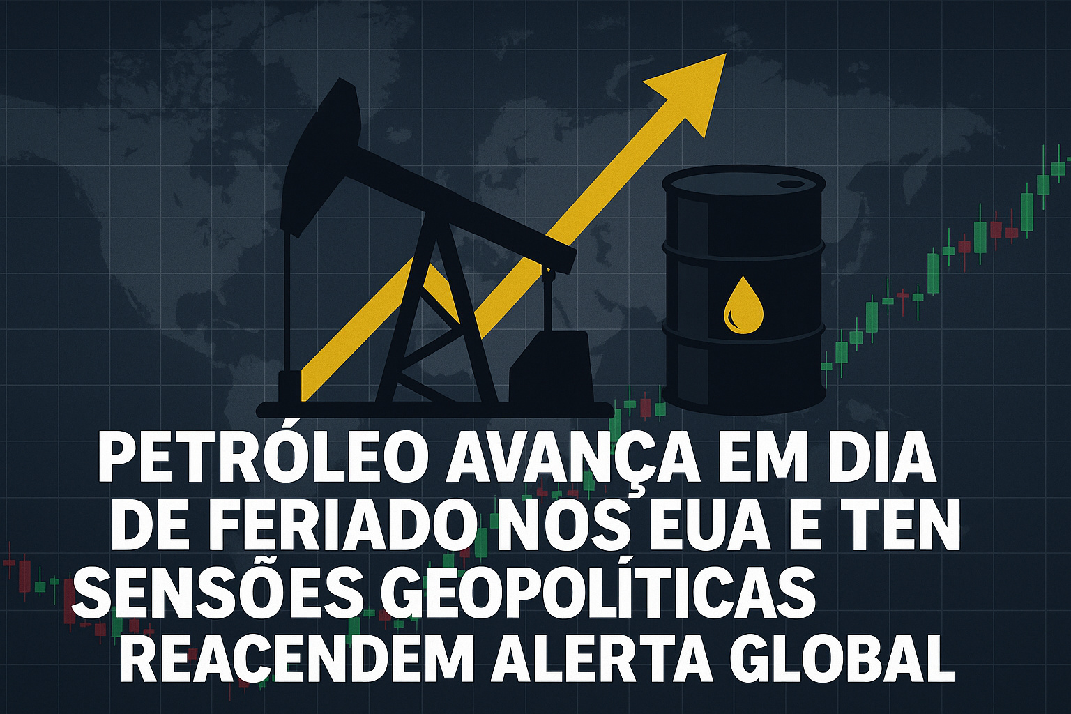 Petróleo avança em dia de feriado nos EUA e tensões geopolíticas reacendem alerta global