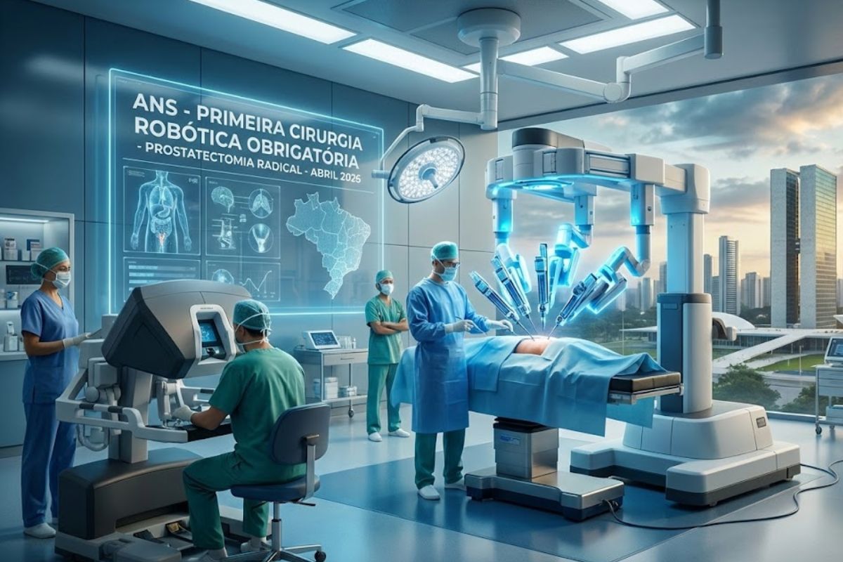 A ANS libera a cirurgia robótica nos planos de saúde para tratar câncer de próstata com prostatectomia radical, marco histórico na saúde brasileira.