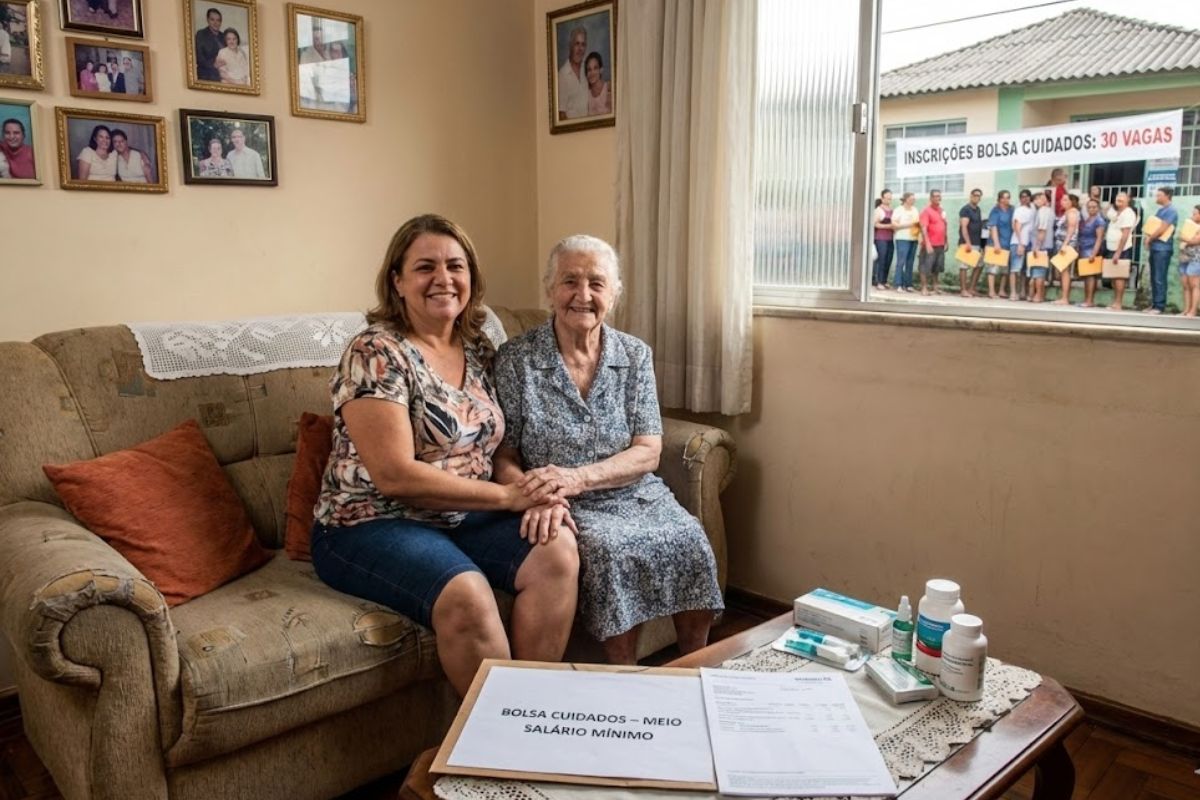Bolsa Cuidados em Mogi das Cruzes paga meio salário a cuidador familiar de idoso vulnerável com apoio da assistência social e apenas 30 vagas neste ano.