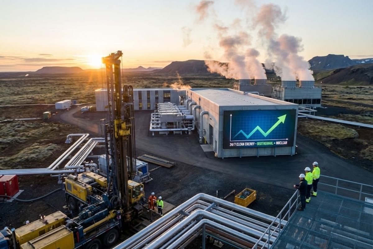 energia geotérmica ganha tração no podcast Babbage e na The Economist; indústria do petróleo acelera, reabre comparação com energia nuclear.
