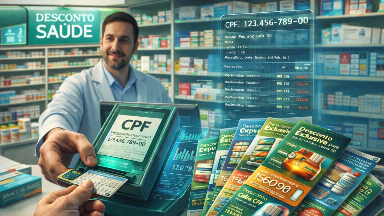 Farmácias pedem CPF para aplicar descontos, registram anos de compras de saúde, formam bancos de dados detalhados, direcionam publicidade com essas informações