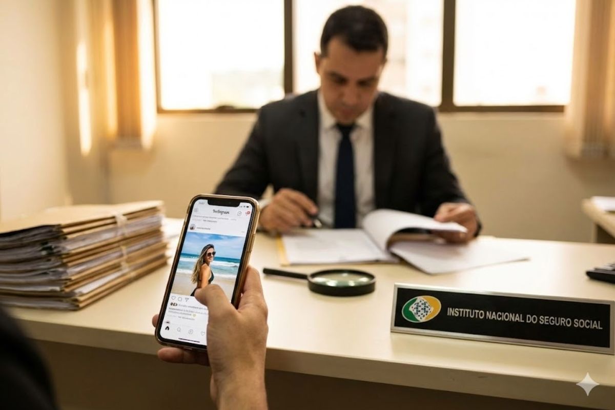 Foto no Instagram pode colocar o benefício do INSS no pente fino do INSS, acionar robôs do INSS e levar a perícia revisional com direito de defesa.