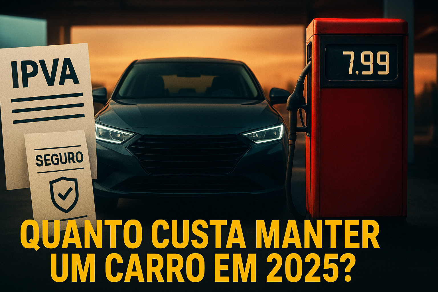 IPVA, seguro e consumo: quanto custa manter um carro no Brasil em 2025 sem ilusão de preço de compra