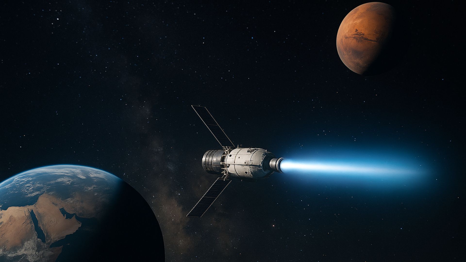 Protótipo de motor de plasma desenvolvido na Rússia promete reduzir o tempo de viagem até Marte para poucas semanas, com propulsão elétrica contínua e maior eficiência no espaço profundo.