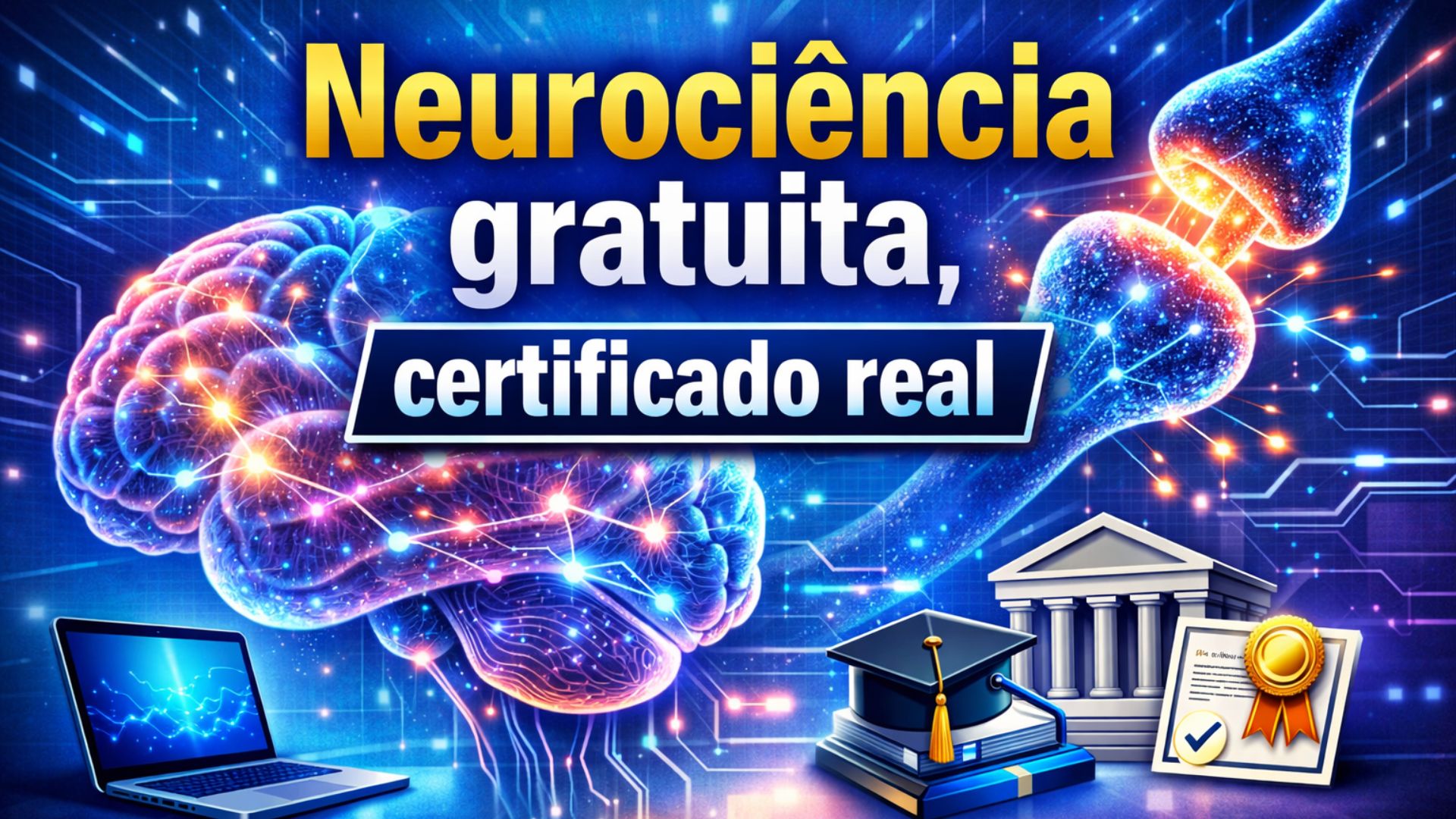 Cursos gratuitos de neurociência da UFRGS oferecem aulas online, certificado digital e conteúdos sobre dor, Parkinson, sinapses e sistema nervoso.