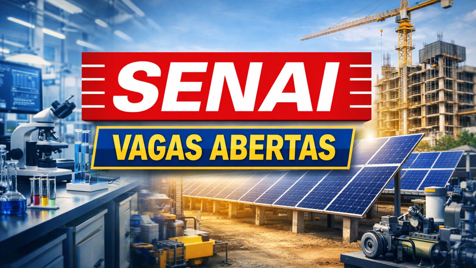 SENAI Bahia abre 1.127 bolsas para cursos técnicos em áreas como energia renovável, biotecnologia e construção civil. Inscrições até janeiro de 2026.