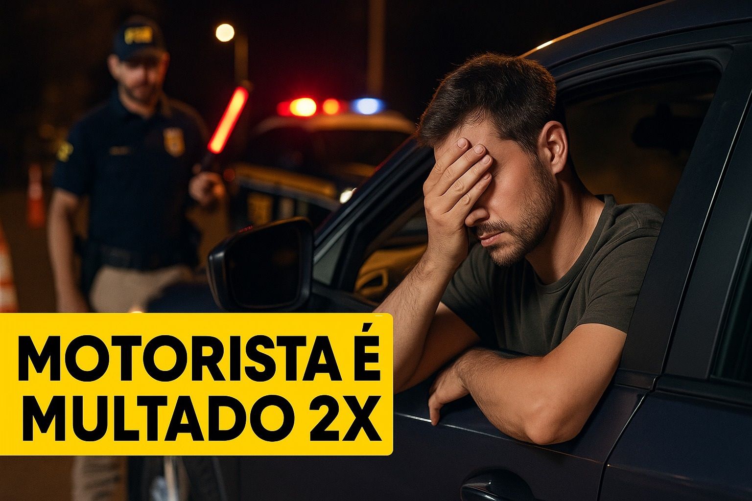 Motorista embriagado é parado duas vezes na mesma blitz, recebe multa de cerca de R$ 3.000, tem carro apreendido e CNH suspensa