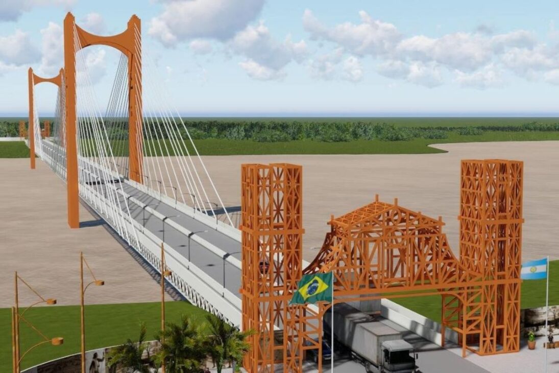 Megaobra entre Brasil e Argentina cria nova ponte sobre o rio Uruguai, reposiciona a fronteira como corredor logístico estratégico e amplia o peso do Brasil no comércio regional.