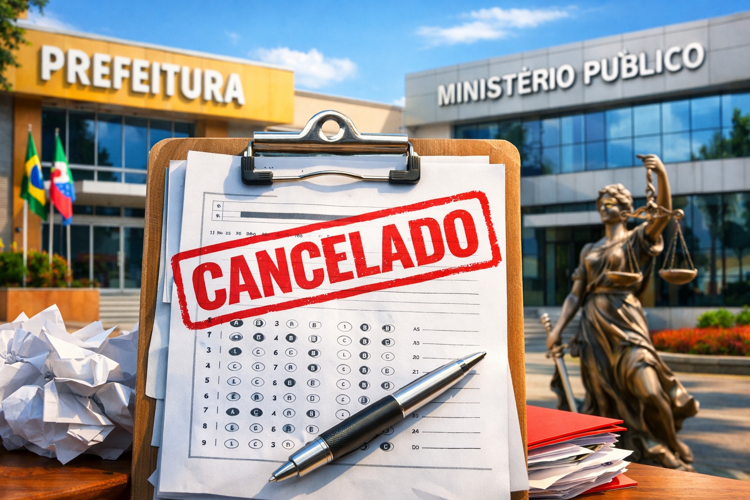 Prefeitura de Contagem diz que falhas operacionais, quebra de sigilo e falta de garantias impedem nova data do concurso da saúde e levam caso ao Ministério Público.