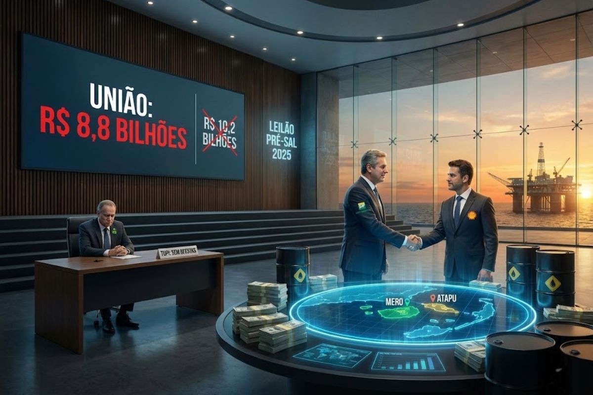 Petrobras e Shell dominam o leilão do pré sal em 2025, arrematam fatias de Mero e Atapu, deixam Tupi sem lances e redefinem o peso fiscal e estratégico do pré sal brasileiro.