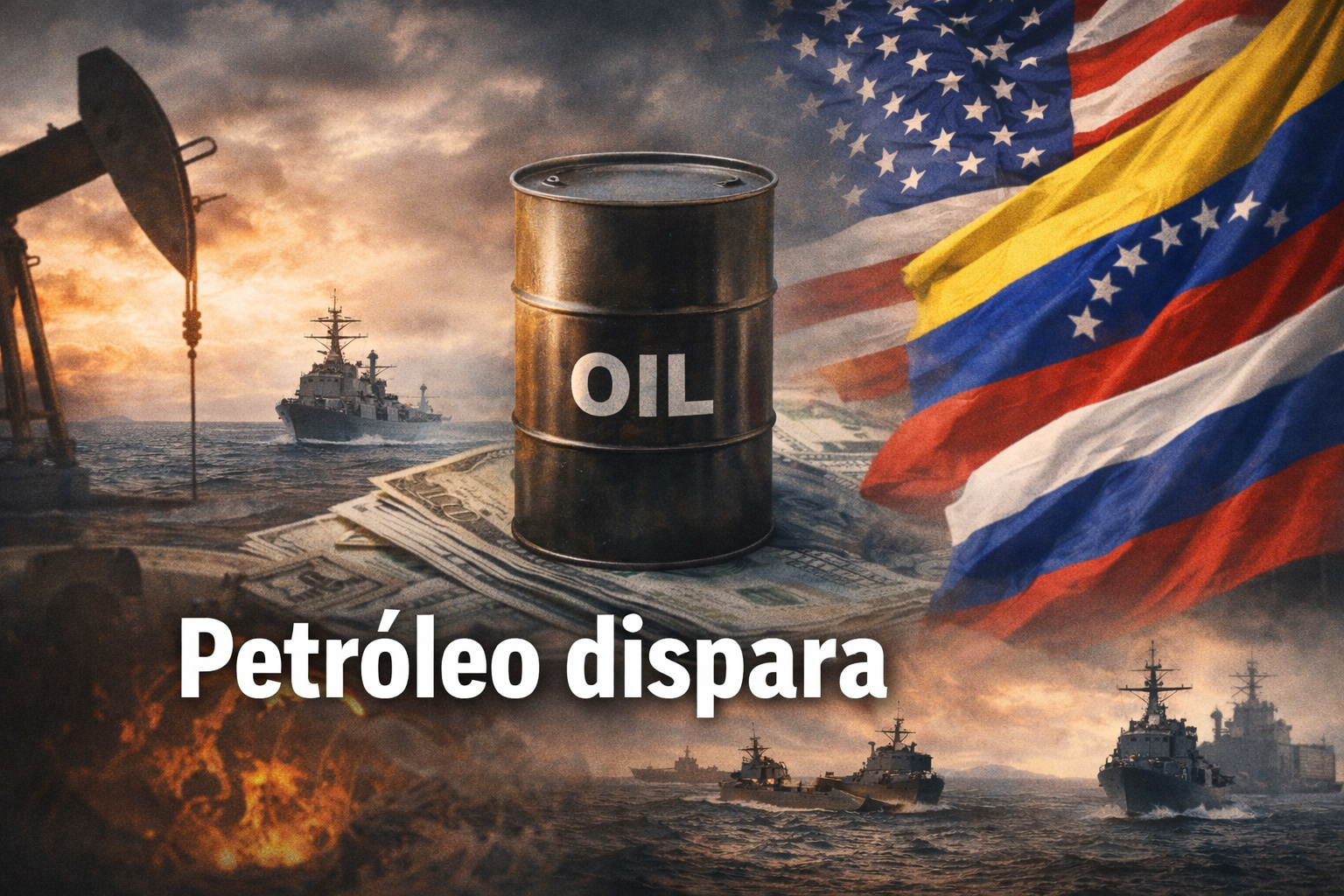 Petróleo dispara com crescimento econômico dos EUA e riscos de oferta no mercado global